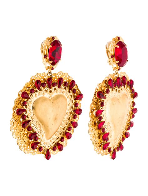 dolce gabbana earrings|dolce and gabbana heart earrings.